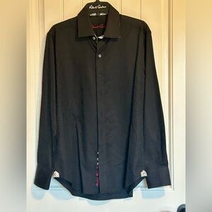 Robert Graham Black Long-Sleeve Dress Shirt